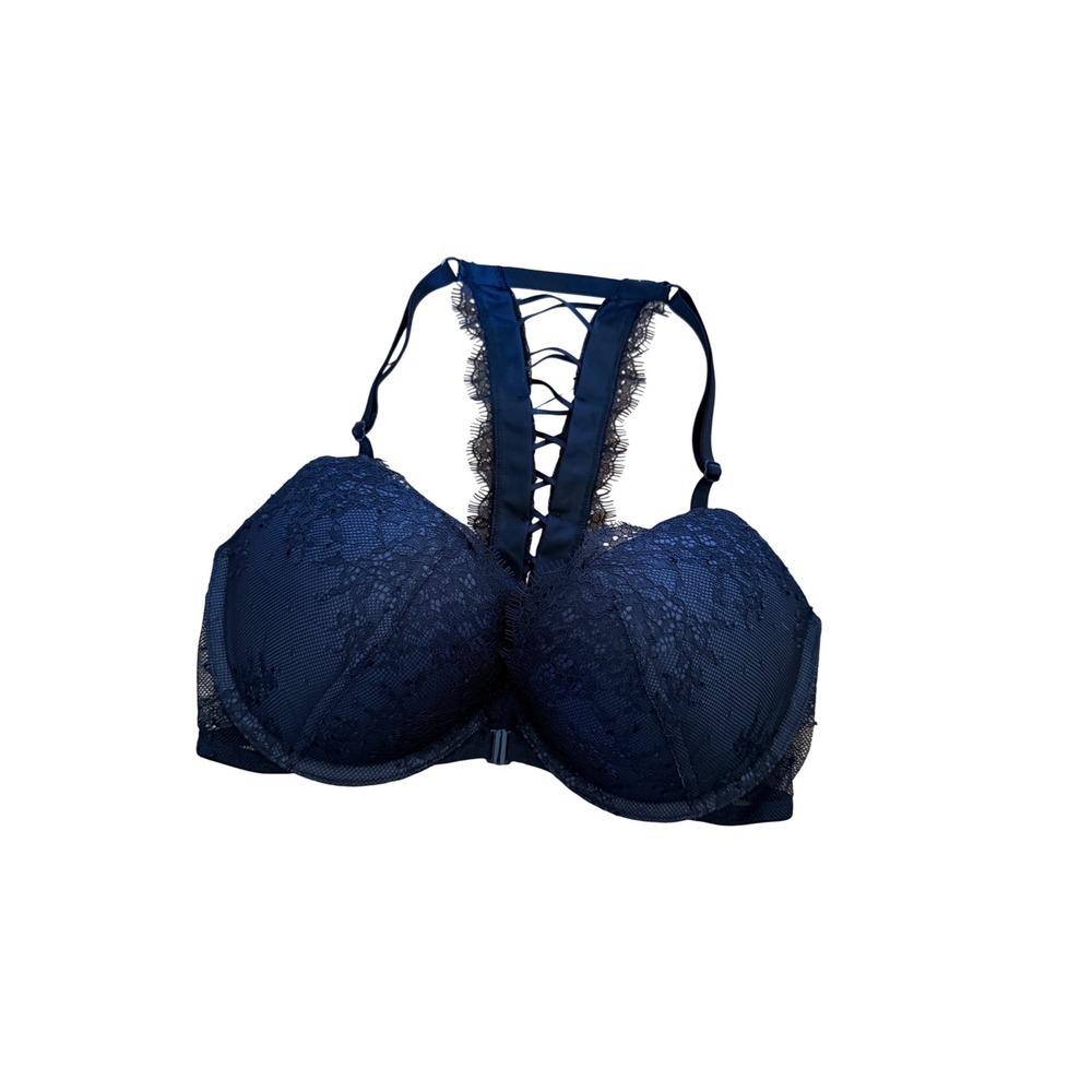 Victoria's Secret Very Sexy Lace Up Racerback Push Up Bra Black 32D